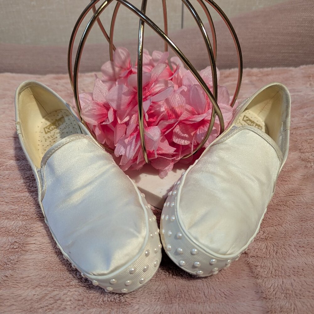 VGUC Keds x Kate Spade Satin Slip-on Shoes Size 7